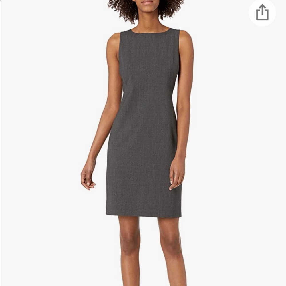 Theory Betty 2B Sheath Dress in Charcoal Grey Sz 0